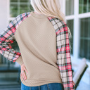  Alina Plaid Raglan Sleeve Sweatshirt