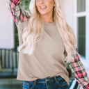  Alina Plaid Raglan Sleeve Sweatshirt