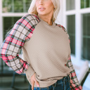  Alina Plaid Raglan Sleeve Sweatshirt