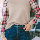  Alina Plaid Raglan Sleeve Sweatshirt