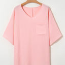  Aliyah Plus Size Textured Half Sleeve Top