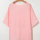 Aliyah Plus Size Textured Half Sleeve Top