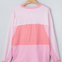  Alondra Exposed Seam Casual Long Sleeve Top