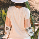  Alora Palm Leaves Polka Dot Loose Blouse