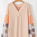  Alora Palm Leaves Polka Dot Loose Blouse