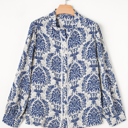  Alora Pattern Print Notch PLUS Shirt