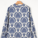  Alora Pattern Print Notch PLUS Shirt