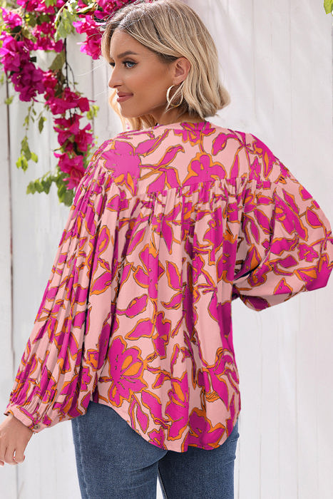 Alyssa Floral Buttoned Loose Fit Shirt