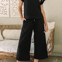  Alyssa Textured Flutter Sleeve Top