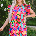  Amaia Ruffle Sleeve Shift Dress