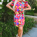  Amaia Ruffle Sleeve Shift Dress