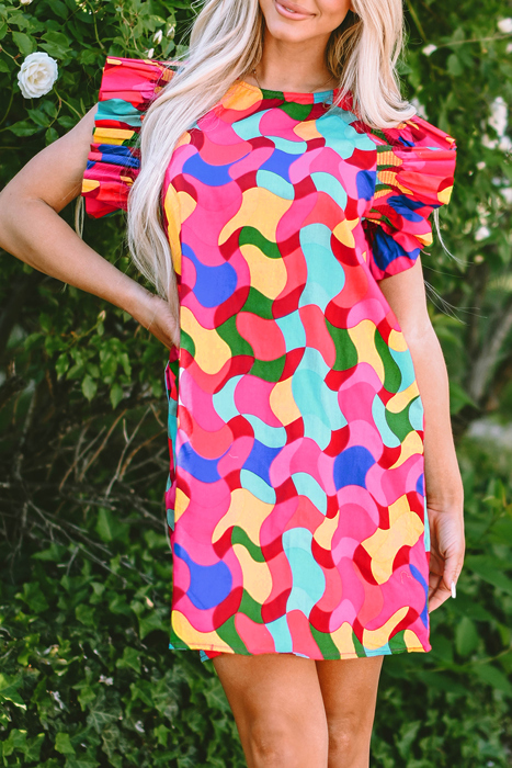 Amaia Ruffle Sleeve Shift Dress