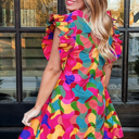  Amaia Ruffle Sleeve Shift Dress