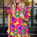  Amaia Ruffle Sleeve Shift Dress