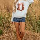  Amanda Embroidered Bow Boots Sweater