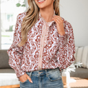 Sky Blue Medium Amanda Long Sleeve Shirt Long Sleeve Top