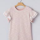  Amanda Ruffled Short Sleeve Blouse