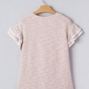  Amanda Ruffled Short Sleeve Blouse