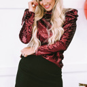  Amara Mock Bubble Sleeve Top