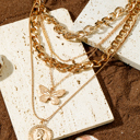  Amara Multilayer Butterfly Charm Necklace