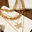  Amara Multilayer Butterfly Charm Necklace