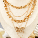  Amara Multilayer Butterfly Charm Necklace
