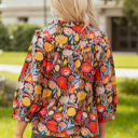  Amara Puff Sleeve Tied Blouse