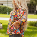  Amara Puff Sleeve Tied Blouse