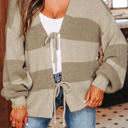  Amara Striped Knit Bow Tie Front Sweater Cardigan