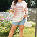  Amari Plus Size Stripe Waffle Knit Top