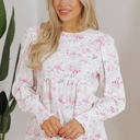 Pink Medium Amari Shirred Balloon Sleeve Blouse