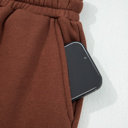  Amaris Elastic Waist Solid Pants