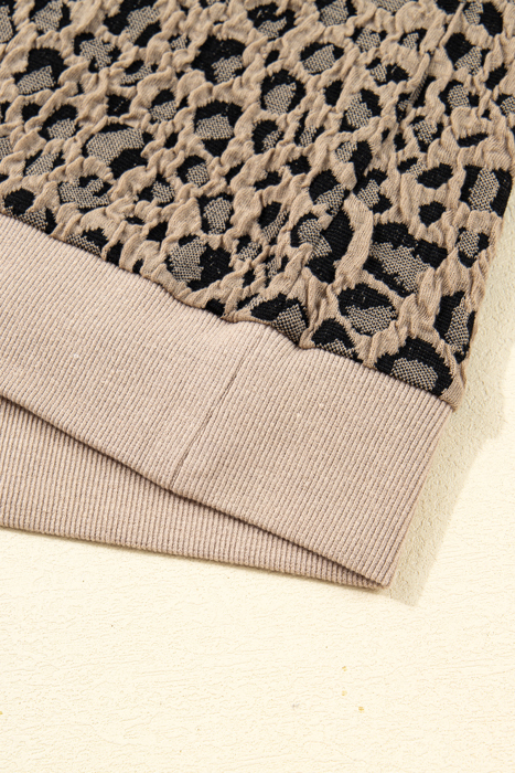 Amaya Textured Ribbed Trim Long Sleeve PLUS Top