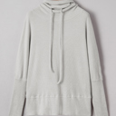 Light Grey Large Amber Drawstring Cowl Oversize Top