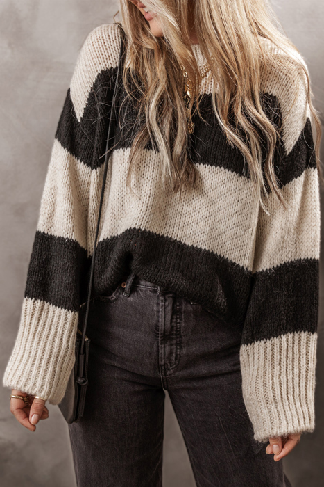 Amelia Colorblock Loose Pullover Sweater