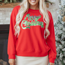 Red Medium Amelia Drop Shoulder Loose Sweatshirt