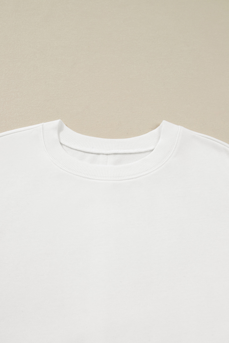 Amelia Floral Patchwork Sleeve Plus Sweatshirt