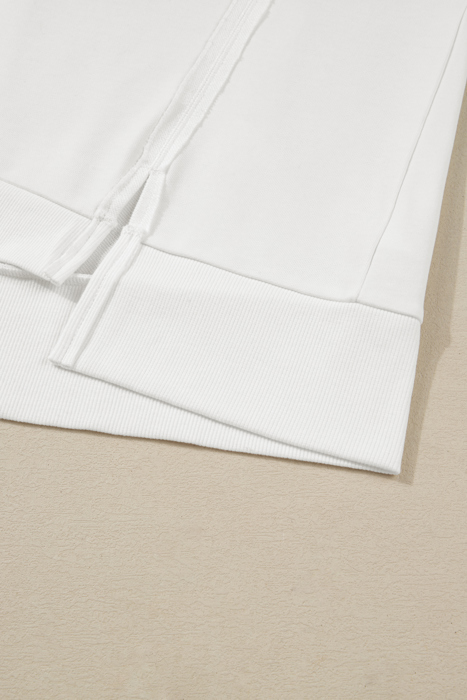 Amelia Floral Patchwork Sleeve Plus Sweatshirt