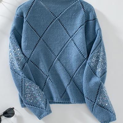 Amelia Pattern Sequin Detail Sweater
