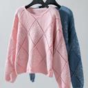  Amelia Pattern Sequin Detail Sweater