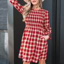  Amelia Puff Sleeve Mini Dress