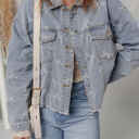  Amelia Wash Raw Hem Jacket