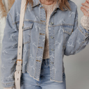  Amelia Wash Raw Hem Jacket