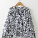  Amelie Notched Puff Sleeve Blouse