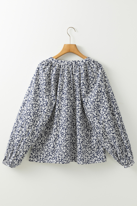 Amelie Notched Puff Sleeve Blouse