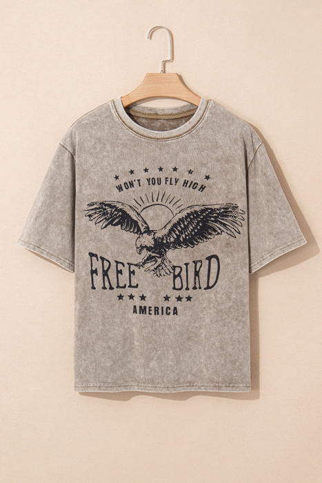 AMERICA FREE BIRD Vintage Mineral Washed Tee
