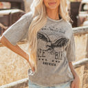 Parchment XL AMERICA FREE BIRD Vintage Mineral Washed Tee