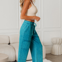  Amirah Raw Hem Patched Pants