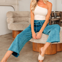  Amirah Raw Hem Patched Pants