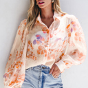  Amiyah Balloon Sleeve Loose Shirt